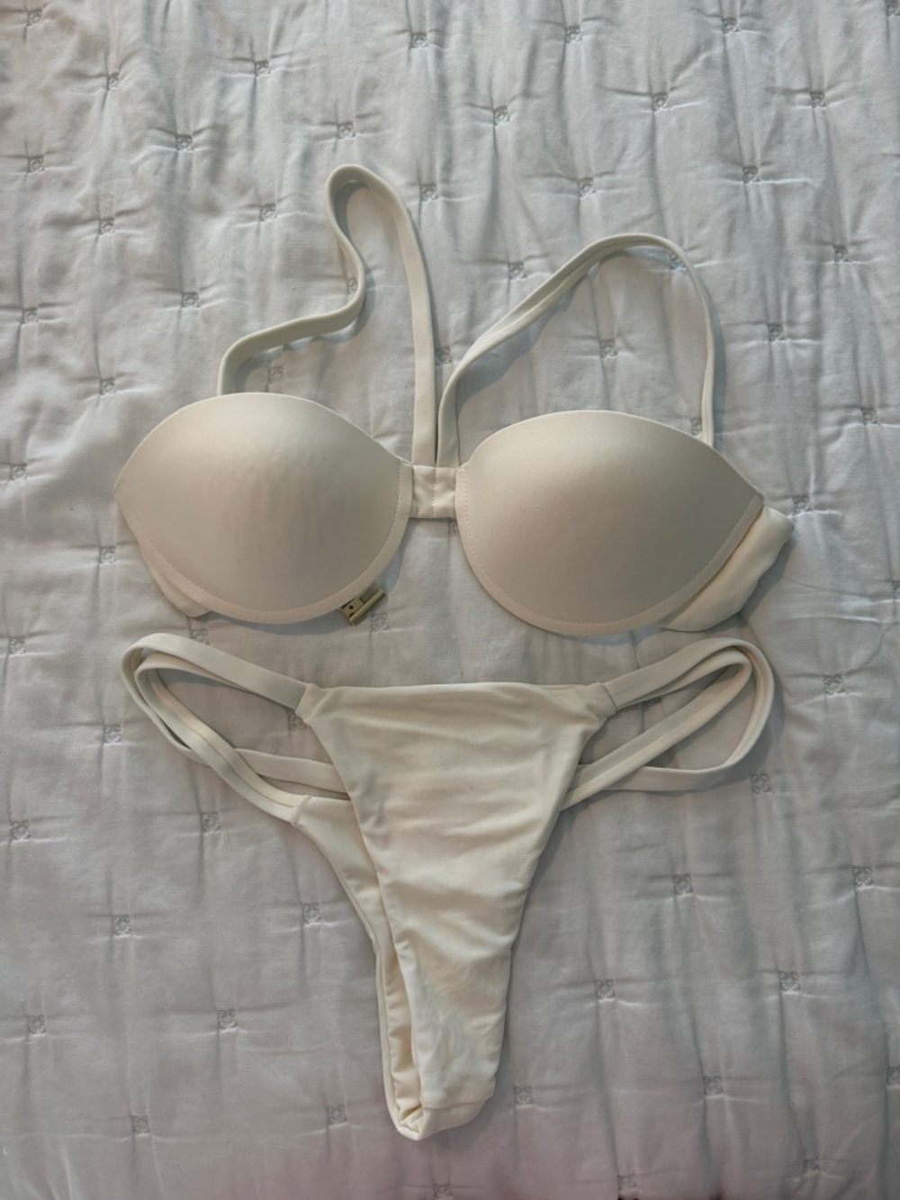 Camila Coelho Cream Padded Bikini Set